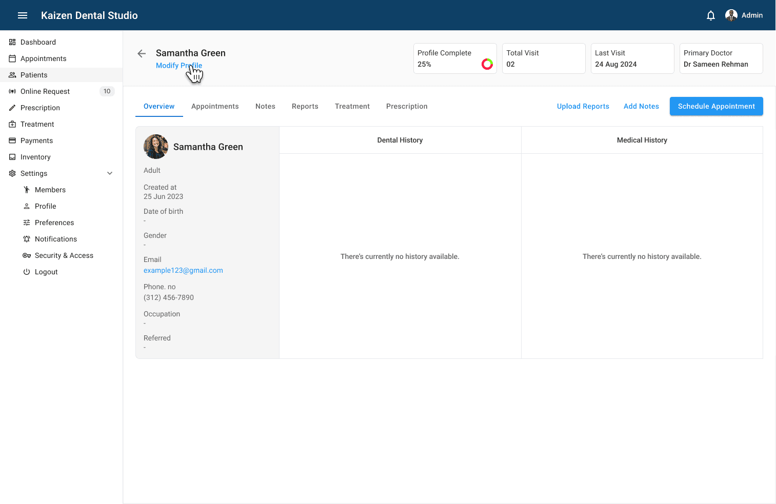 Patient Records & Medical History - Screenshot 1