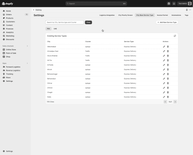 Service Configuration